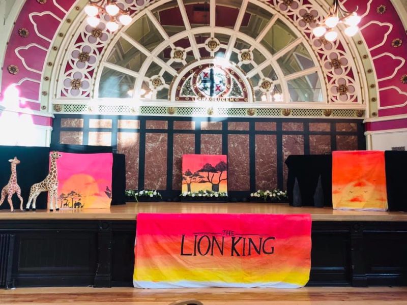 St Helens town hall hosts a Christmas party for families, including a production of the Lion King