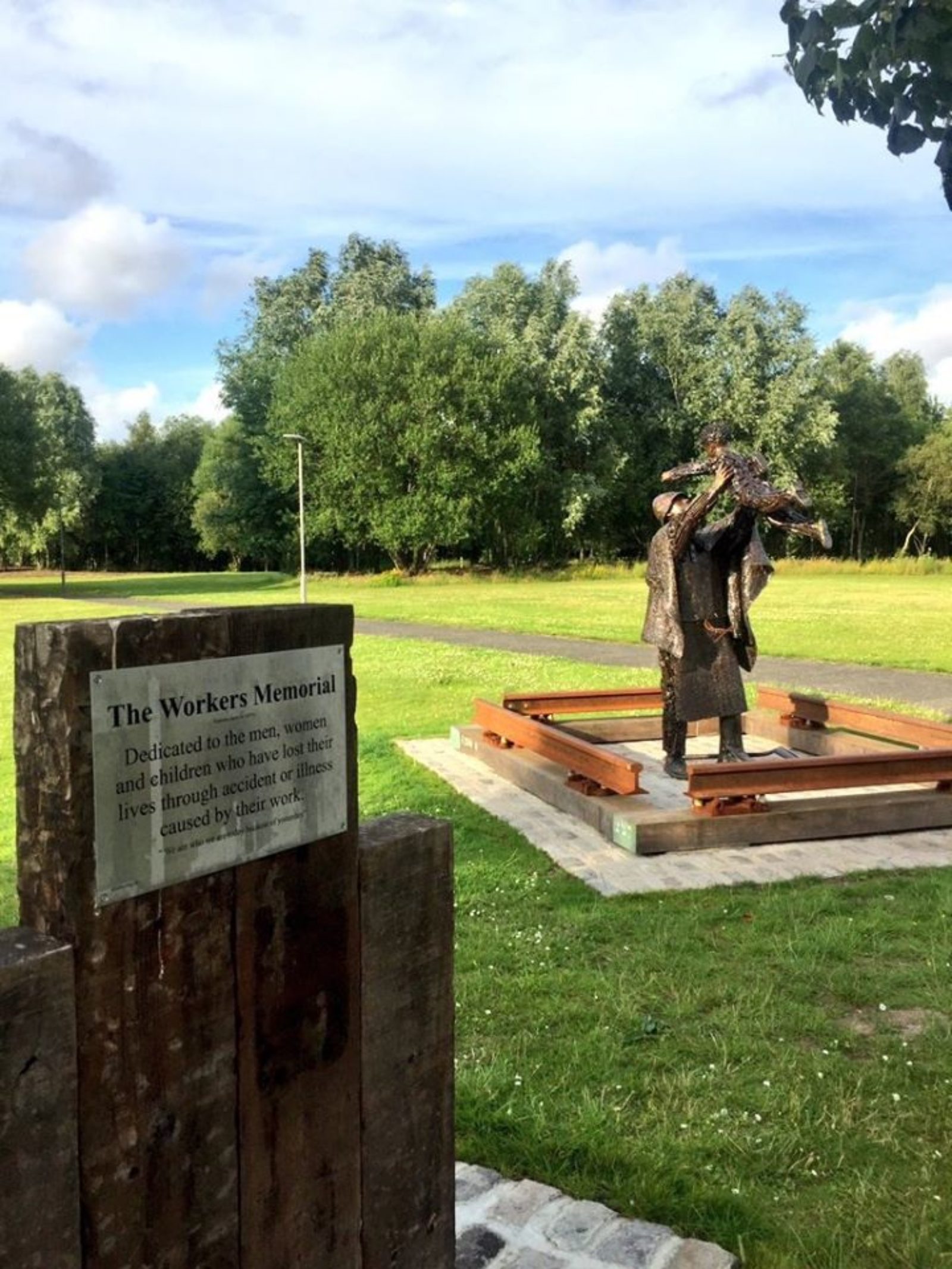 The tribute in Vera Page Park