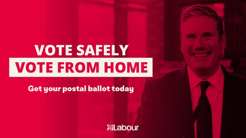 Vote safely - register for a postal vote today