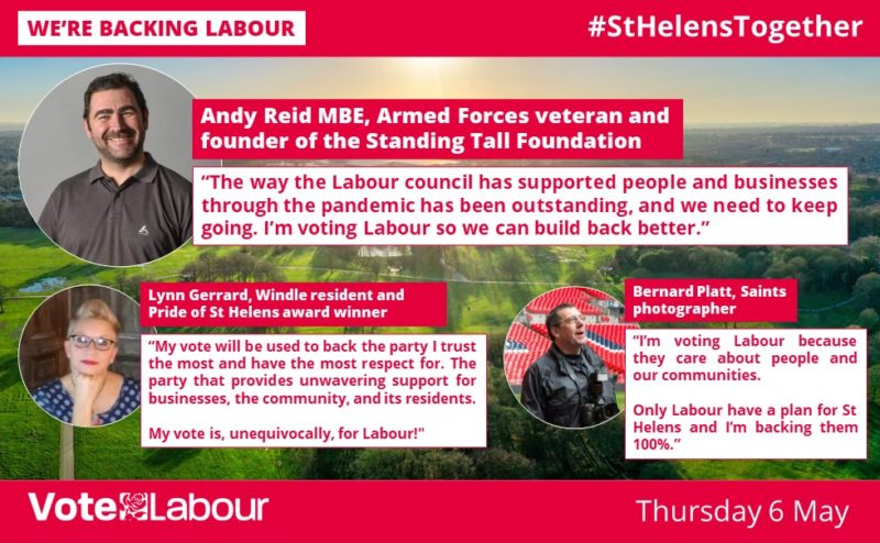 Andy Reid MBE is among those backing Labour