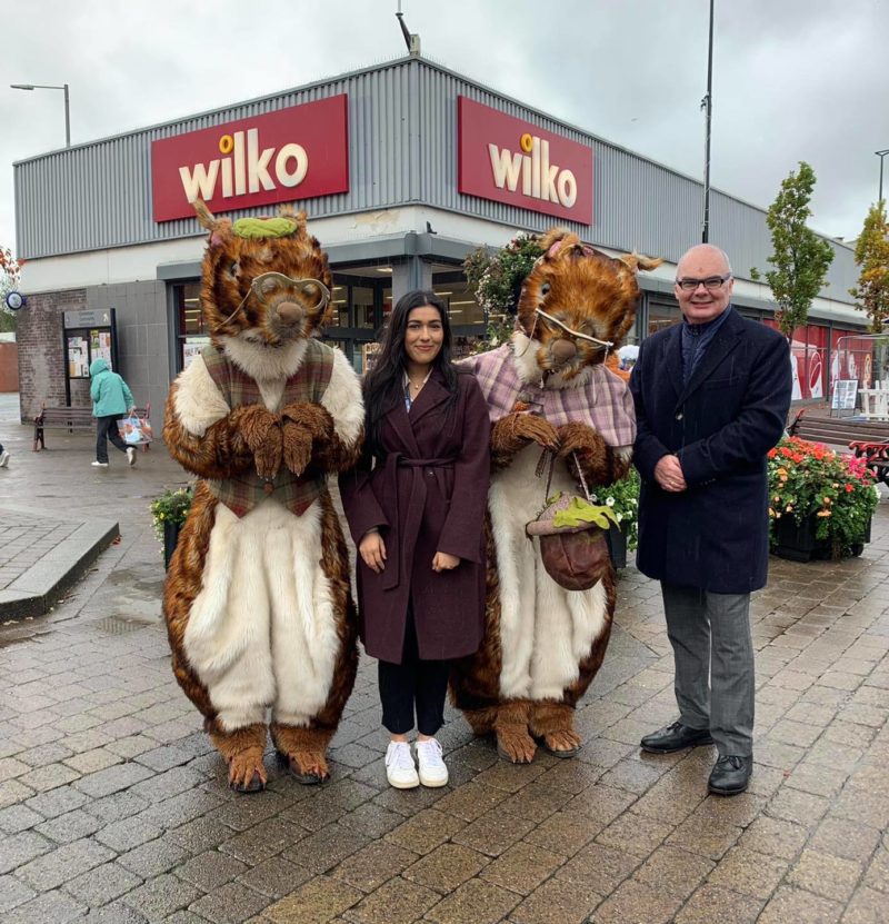 Climate Change Champion Cllr Mancyia Uddin and Cabinet Member for Environment and Transport Cllr Andy Bowden in Earlestown today