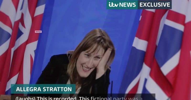 The leaked video shows Downing Street staff laughing about the party