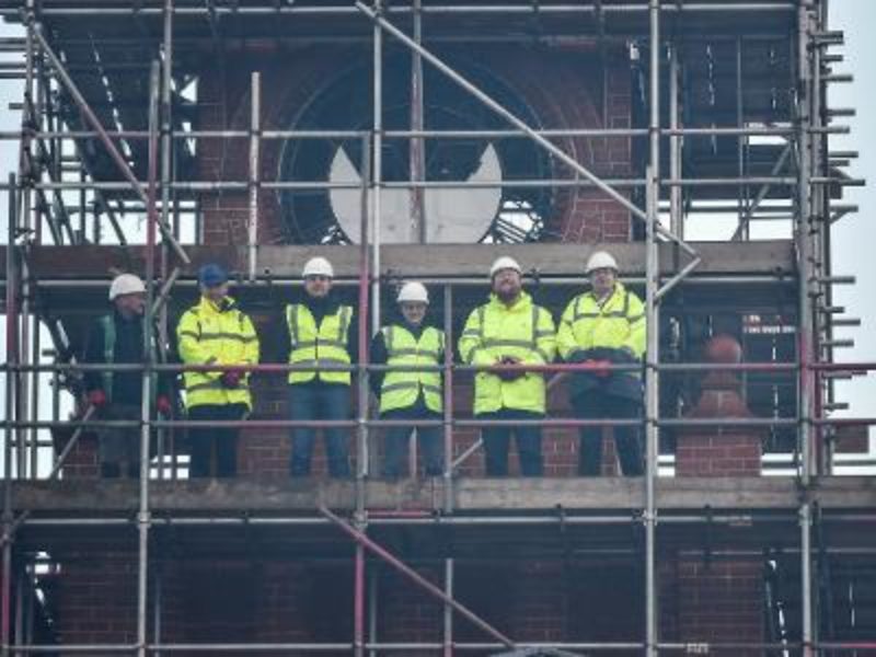 Cllr McCauley and Cllr Gomez-Aspron inspect the progress