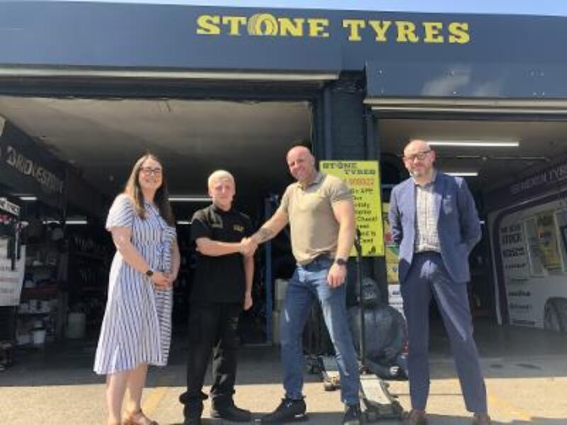 Kyle with John Stone and Cllr Kate Groucutt